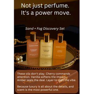 Sand + Fog Discovery Set: Cherry, Vanilla, & Amber Layer & Slay!  15ml/ea